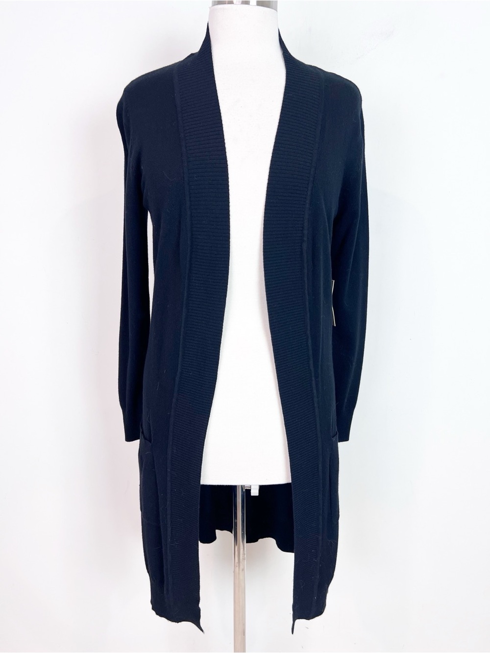 CIELO BLACK LONG SLEEVE OPEN FRONT CARDIGAN SWEATER WOMENS SMALL NWT